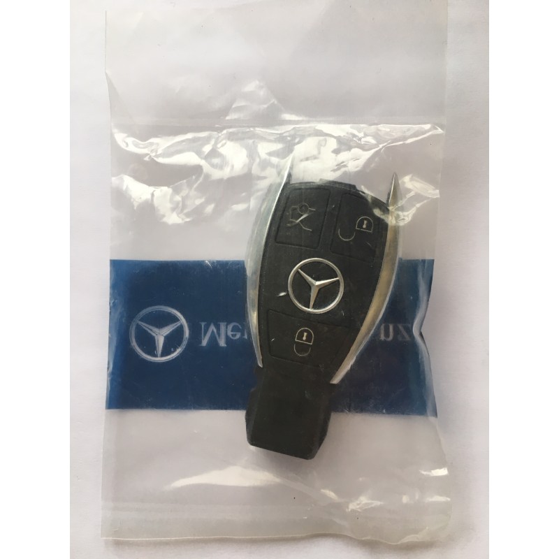 Carcasa Llave Mando Mercedes 3 Botones Cromo