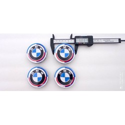 Juego de 7 Emblemas BMW 50 Aniversario con 68mm Centro de Rueda
