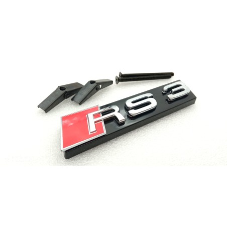 EMBLEMA DE PARRILLA Audi RS3 PLATA