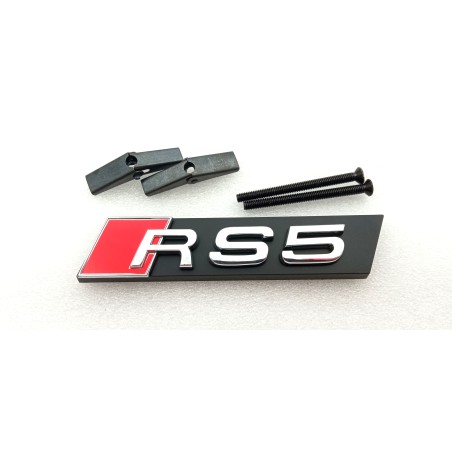 EMBLEMA DE PARRILLA AUDI RS5 PLATA