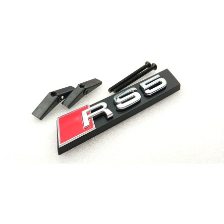 EMBLEMA DE PARRILLA AUDI RS5 PLATA