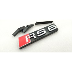 EMBLEMA DE PARRILLA AUDI RS6 PLATA