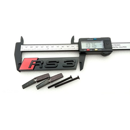 Emblema de Parrilla AUDI RS3 Negro Brillo