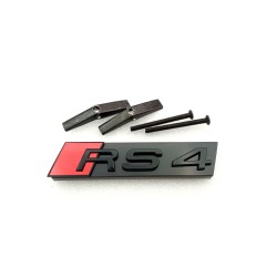 Emblema de Parrilla AUDI RS4 Negro Brillo