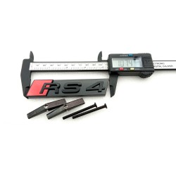 Emblema de Parrilla AUDI RS4 Negro Brillo