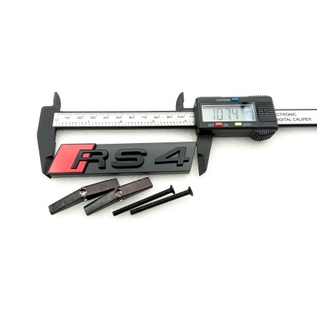 Emblema de Parrilla AUDI RS4 Negro Brillo