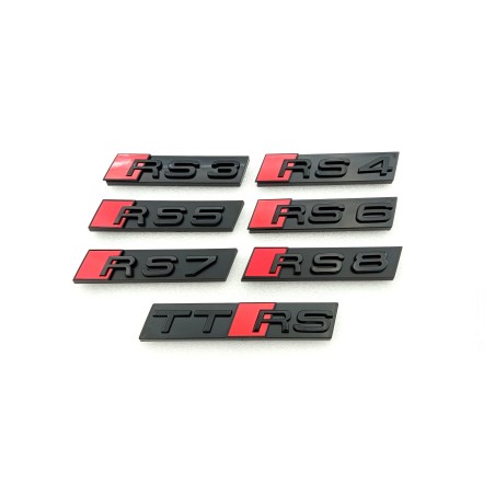 Emblema de Parrilla AUDI RS4 Negro Brillo