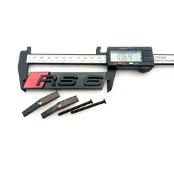 Emblema de Parrilla AUDI RS6 Negro Brillo