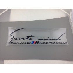 Vinilo Pegatina SPORTS MIND Produced By M BMW Negro 20cm
