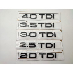 Emblema Trasero AUDI 5.5 TDI Negro