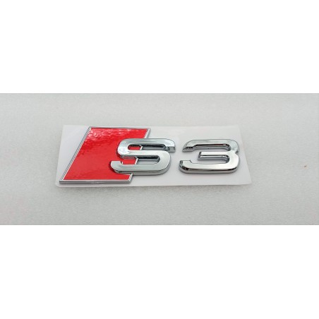 EMBLEMA TRASERO LETRAS AUDI S3 CROMADAS