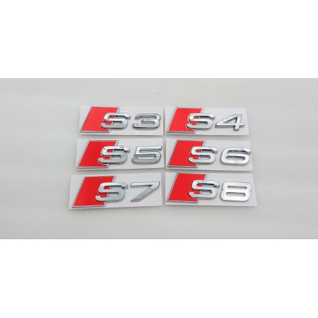 EMBLEMA TRASERO LETRAS AUDI S3 CROMADAS