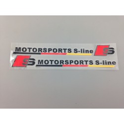 Vinilo Pegatina 2 x MOTORSPORTS Sline Negro