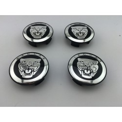 Centros de rueda Jaguar 58mm negros