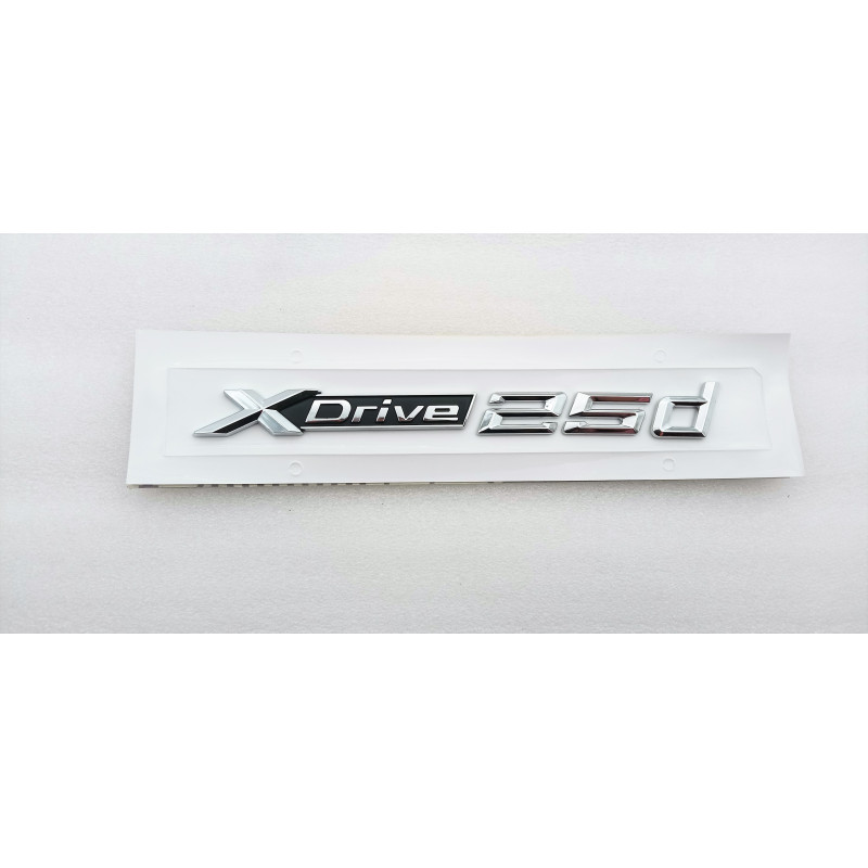 Emblema Letras BMW XDRIVE 25d Cromado