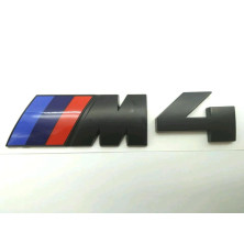 Emblema Trasero BMW M4 NEGRO12cm