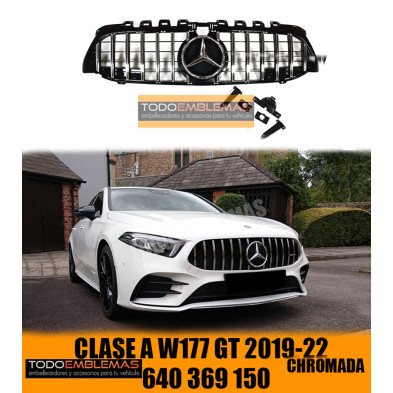 PARRILLA MERCEDES GT AMG CROMO W177 CLASE A 2019-2022
