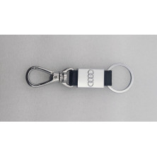 Llavero audi metal cromado y cuero