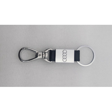 Llavero audi metal cromado y cuero