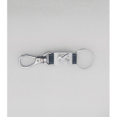 Llavero PEUGEOT Metal Cromado y Cuero Perfecto para Regalo!