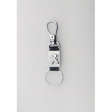 Llavero PEUGEOT Metal Cromado y Cuero Perfecto para Regalo!