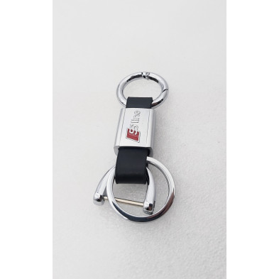Llavero de Cuero con Logo AUDI Sline 2 Perfecto para regalo!