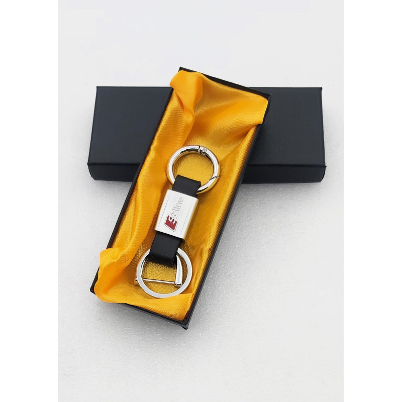 Llavero de Cuero con Logo AUDI Sline 2 Perfecto para regalo!