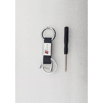 Llavero de Cuero con Logo AUDI Sline 2 Perfecto para regalo!