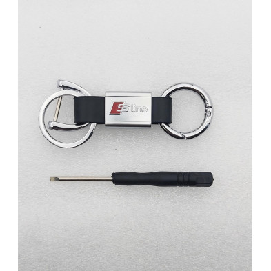 Llavero de Cuero con Logo AUDI Sline 2 Perfecto para regalo!