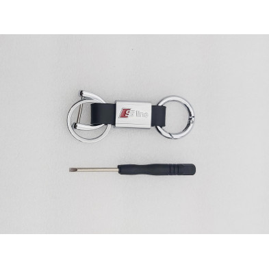 Llavero de Cuero con Logo AUDI Sline 2 Perfecto para regalo!