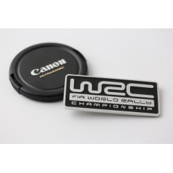 Emblema Rectangular WRC Rally Negro 80x36mm