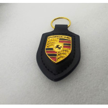 Llavero porsche cuero negro Perfecto para regalo!