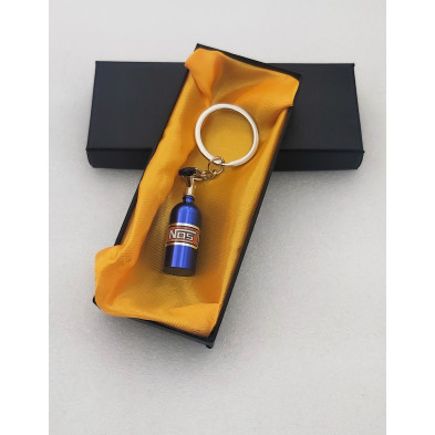 Llavero metalico botella nos