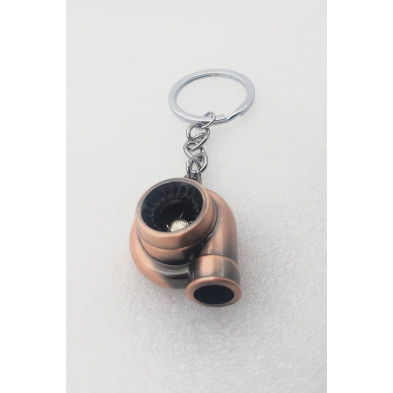 Llavero metalico turbo bronce