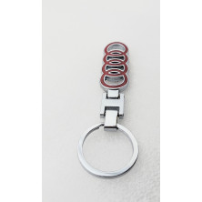 Llavero Metalico AUDI 4 Circulos Rojos Perfecto para regalo!
