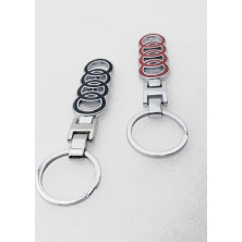 Llavero Metalico AUDI 4 Circulos Rojos Perfecto para regalo!