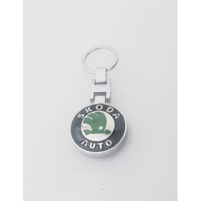 Llavero metalico skoda redondo