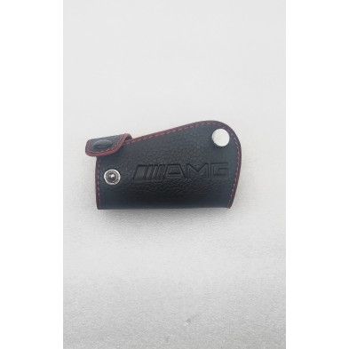 Funda de cuero de llave mercedes amg negro y rojo Perfecto para regalo!