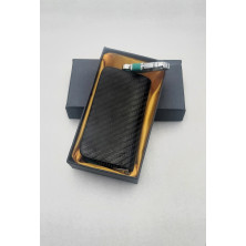 Llavero funda en carbono borde verde