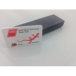 Emblema Placa AUDI Quattro Team Goh 8x5cm