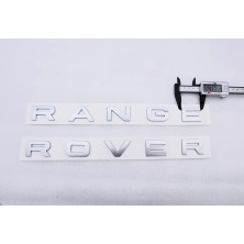 Emblema Delantero o Trasero Letras RANGE ROVER Plata Mate