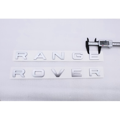 Emblema Delantero o Trasero Letras RANGE ROVER Plata Mate