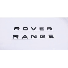 Emblema Delantero o Trasero Letras RANGE ROVER Negro Brillo