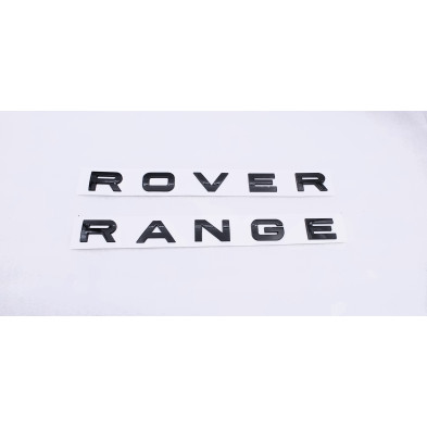 Emblema Delantero o Trasero Letras RANGE ROVER Negro Brillo