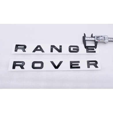 Emblema Delantero o Trasero Letras RANGE ROVER Negro Brillo