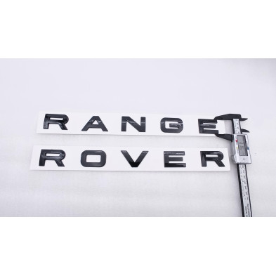 Emblema Delantero o Trasero Letras RANGE ROVER Negro Brillo