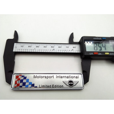 EMBLEMA MINI MOTORSPORT INTERNATIONAL LIMITED EDITION