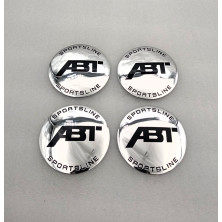 Chapas Adhesivas Centros de Rueda ABT 65mm Plata