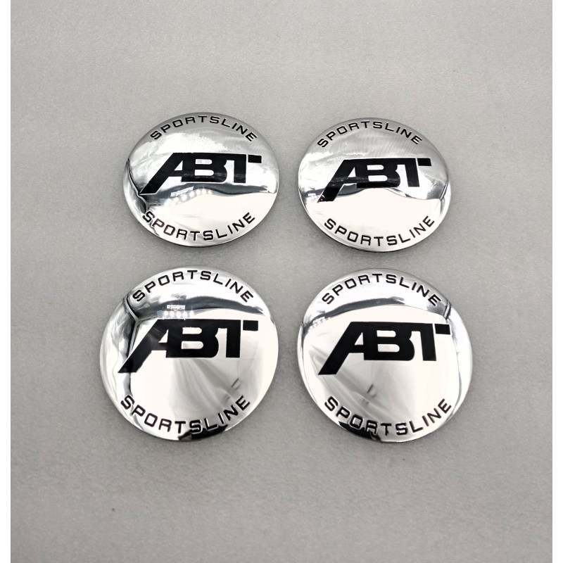 Chapas Adhesivas Centros de Rueda ABT 65mm Plata