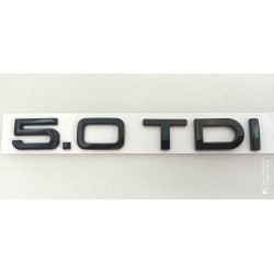 EMBLEMA TRASERO AUDI 5.0 NEGRO